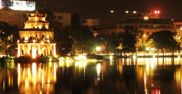 Sword Lake by night